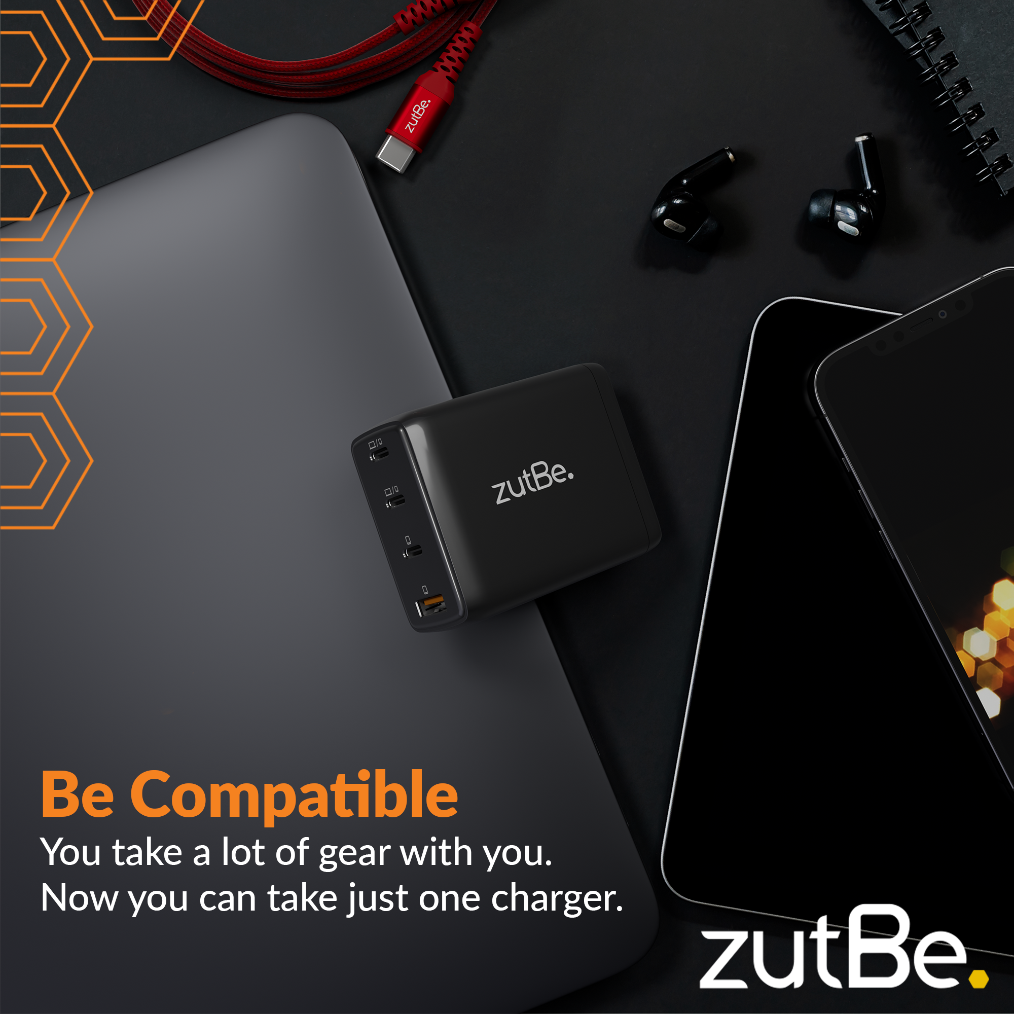 compare zutbe 120W with Mac Book Pro Charger