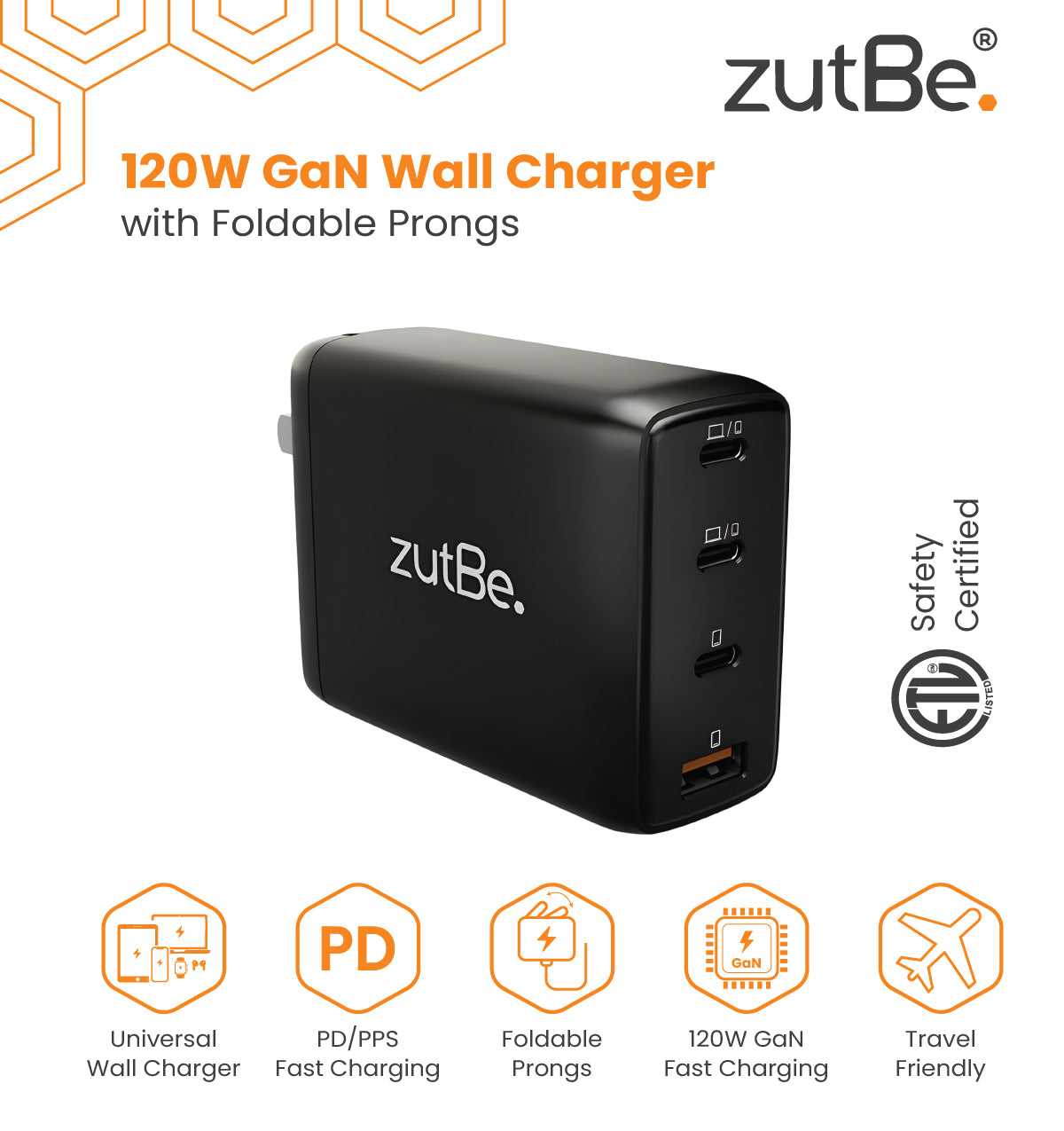 zutBe 120W GaN Wall Charger