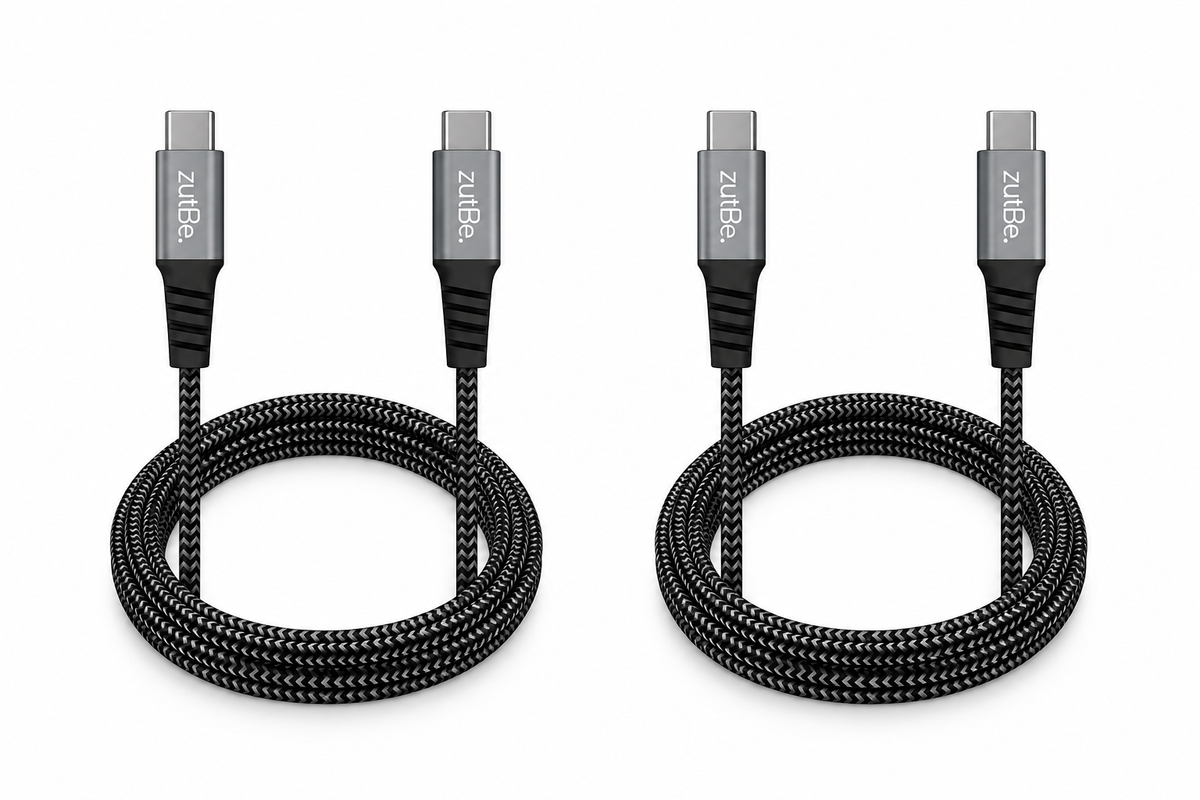 zutBe Shield 2 USB-C to USB-C Cable Twin Pack