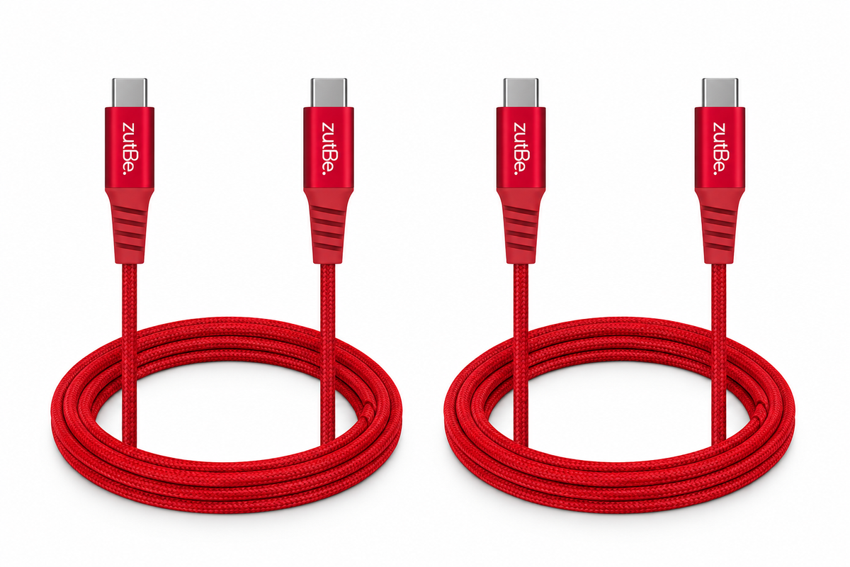 zutBe Shield 2 USB-C to USB-C Cable Twin Pack