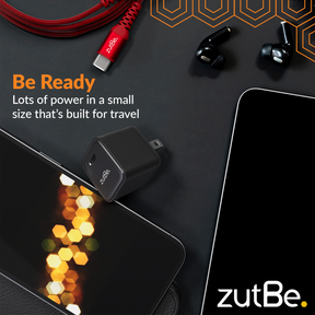 zutBe 30W Mini Wall Charger with Fixed Prongs