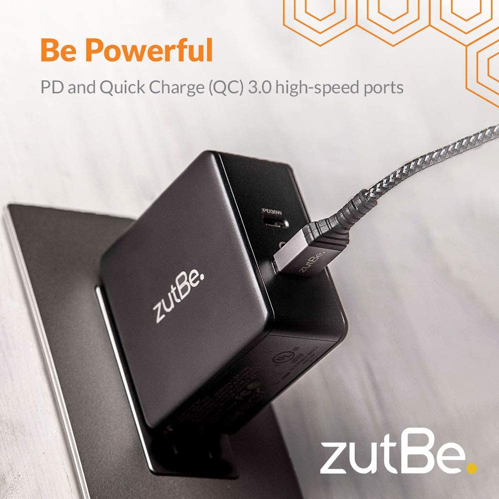 zutBe 48W  USB-C + USB-A Wall Charger