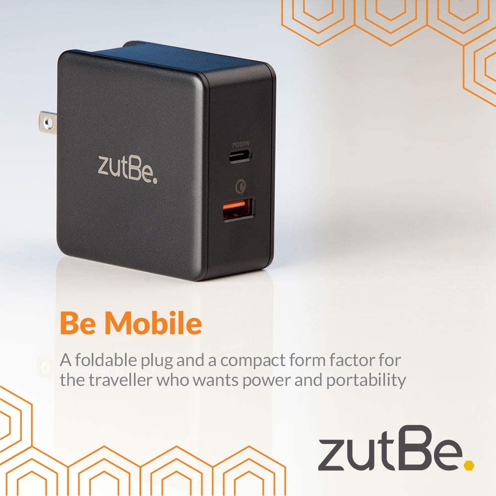 zutBe 48W  USB-C + USB-A Wall Charger